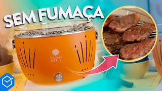 CHURRASQUEIRA A CARVAO sem FUMACA funciona TABLE GRILL TESTAMOS