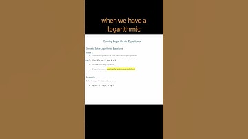 Solve Logarithmic Equations - set arguments equal