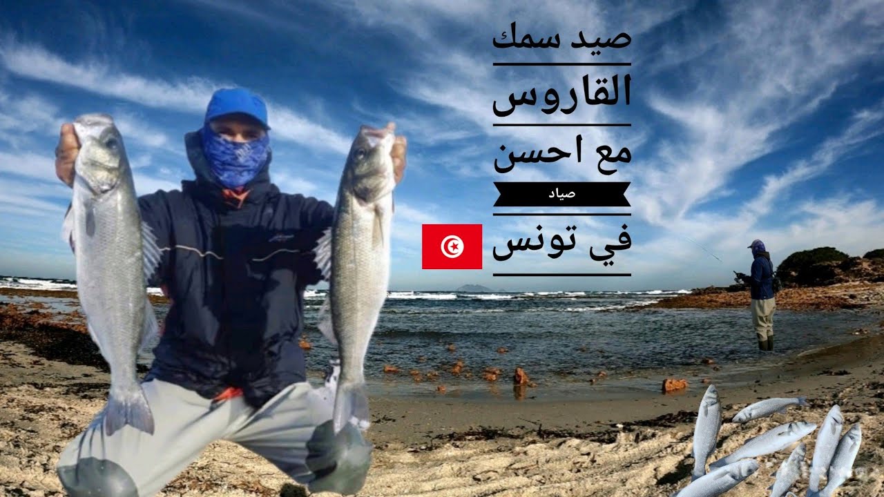 رحلة صيد سمك القاروس 🐟🌊 with best spinner in tunisia 🇹🇳 🎣🏅#gopro #spin #shorejigging