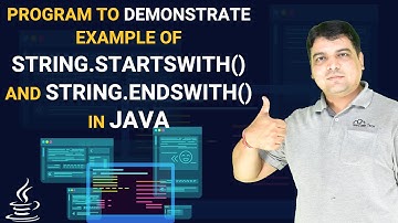 Java Program to demonstrate example of String startsWith and String endsWith