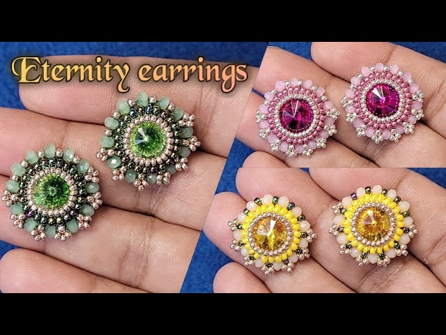 Cutie bell earrings tutorial/ Chenille Stitch earrings/beaded jewelry  making 