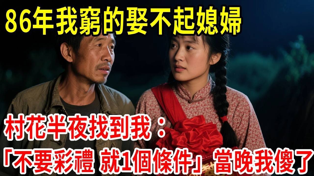 86年我窮的娶不起媳婦，村花半夜找到我：我不要彩禮，就一個條件