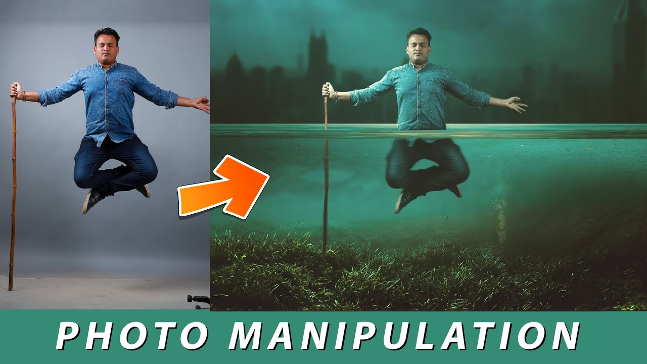 Under Water Manipulation | Change Background In Photoshop | Color Match With Background 