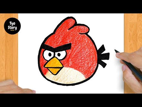 #28 How to Draw an Angry Birds - Easy Drawing Tutorial - YouTube