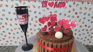 #Bolo kit kat Especial Dia dos namorados