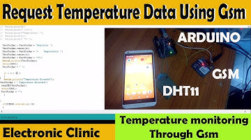 GSM sim900A/sim900D based temperature monitoring from anywhere using Arduino board,DHT11,android cel