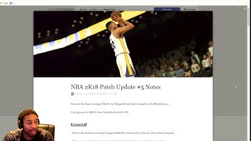 NBA 2K18 PATCH 5:  ALL THAT AND THEN NONE - AGAIN THEY FIXED NOTHING REAL - NBA 2K18 PATCH 5 NOTES