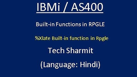 %Xlate built-in function in #RPGLE #AS400 #IBMi