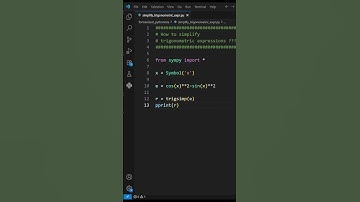 How to simplify trigonometric expressions #python