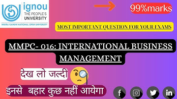 MMPC -016  MOST IMPORTANT QUESTION | IGNOU MBA |GYAN GATE