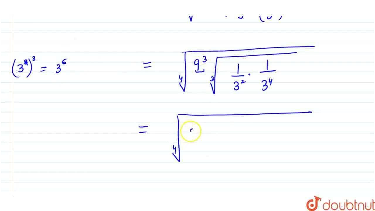 Find the value of n log 1 3 root 4 729 root 3 9 1 27 4 3
