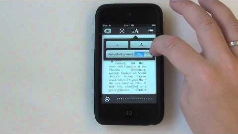 Navigating an eBook using the Overdrive Media Console App (iPod Touch and iPhone)