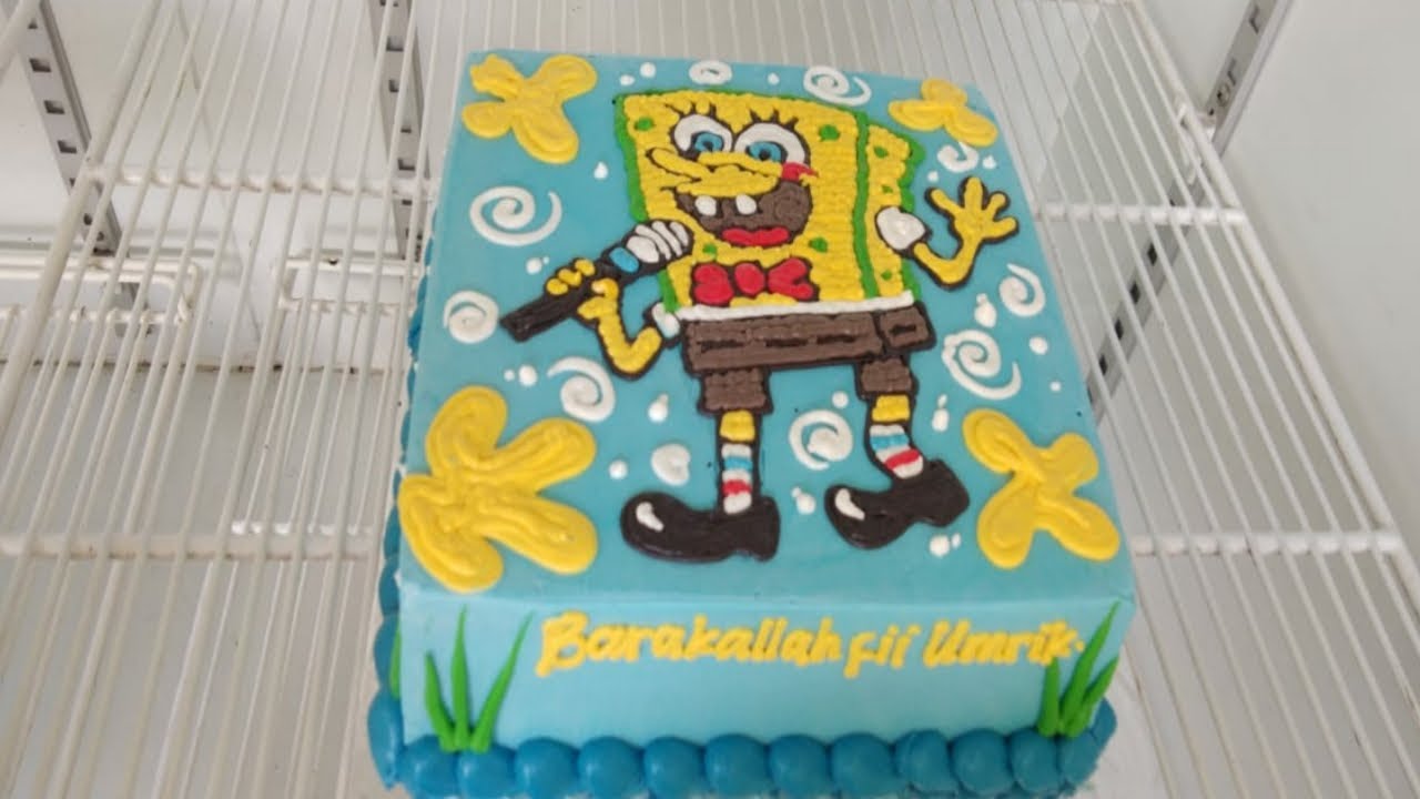  Dekorasi  kue ulang  tahun  anak  anak  karakter spongebob  
