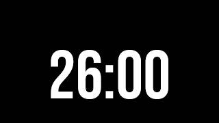 26 Minute Timer With Alarm ⏰ | Black Screen | No Music