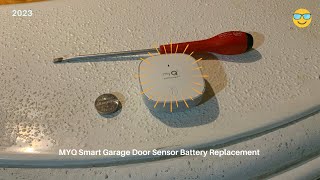 MYQ Smart Garage Door Sensor Battery Replacement #chamberlain