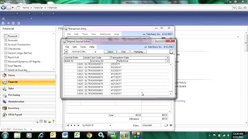 Correcting General Ledger Transactions in Dynamics GP