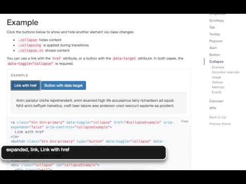 Bootstrap collapse plugin