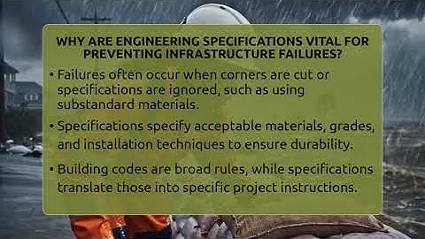 Why Are Engineering Specifications Vital For Preventing Infrastructure Failures? - Man vs. Disaster
