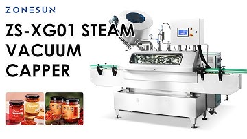 ZONESUN ZS-XG01 Steam Vacuum Capping Machine 9000BPH