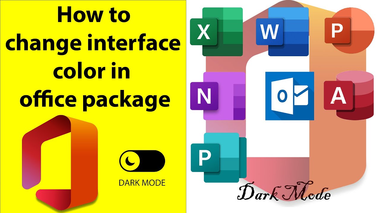 How to change Theme Color on any Microsoft Office software | Excel, Word, one-note, etc...