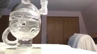 Clean & Clear Glass Sandblasted 9" Fabosphere w/ seed of life perc
