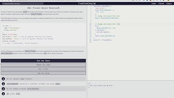 ES6 : Prevent Object Mutation