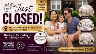 JUST CLOSED! 65-74 Saunders Street #1F, New York, NY | Another Happy Chapter Begins