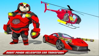 Panda Robot Helicopter Transform Battle Games - Android GameplayFHD screenshot 2