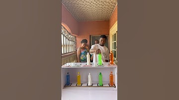 See How he Match the Five (5) Bottle Color Matching Challenge