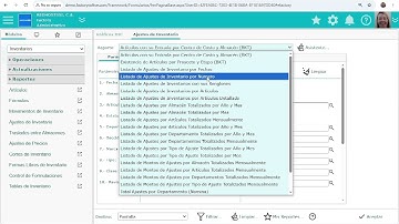 ERP en Nube:  Como emitir un Listado de Ajustes de Inventario por Numero en eFactory Software ERP