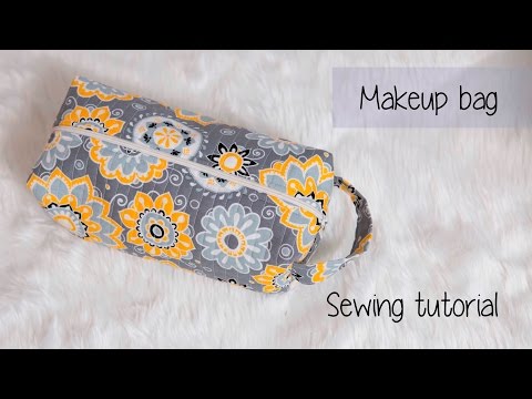 Quilted makeup/travel bag sewing tutorial