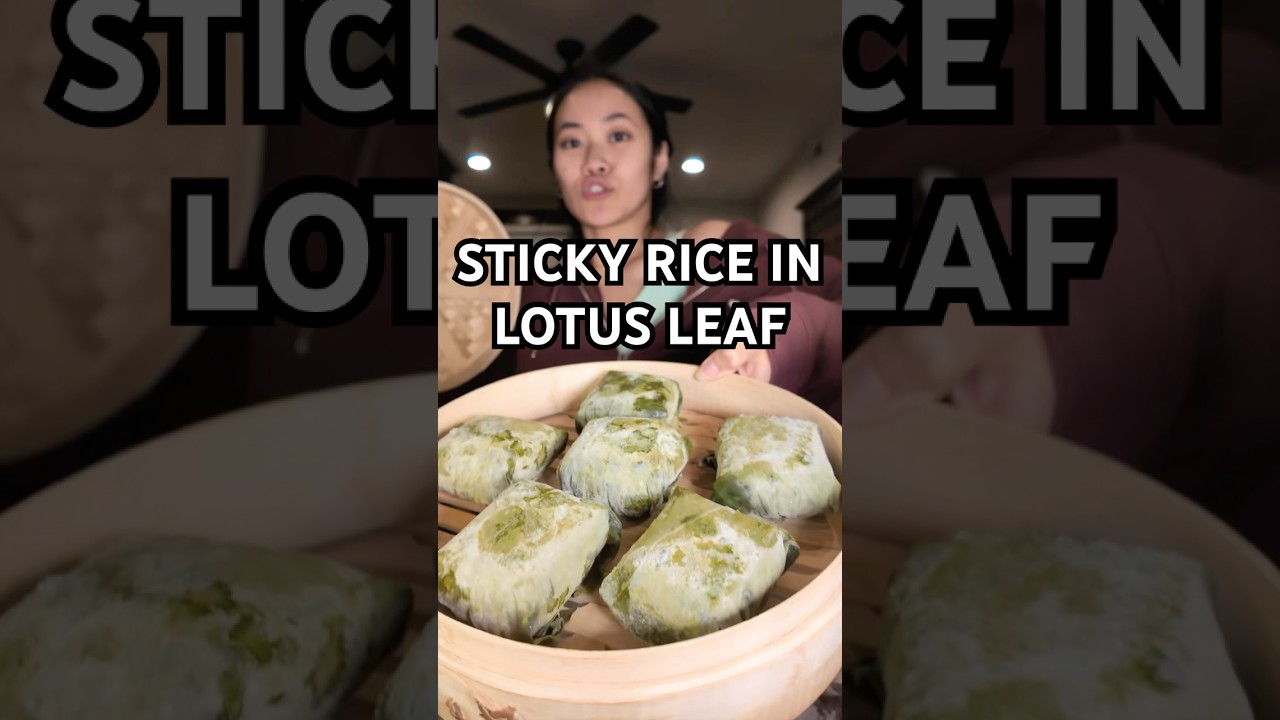STICKY RICE WRAPPED IN LOTUS LEAF 😋🍚🪷 