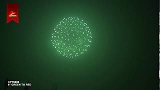 SIX INCH FIREWORK SHELL - GREEN TO RED EFFECT