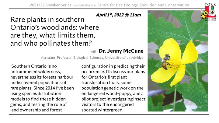Rare Plants in Southern Ontario's Woodlands: Where...