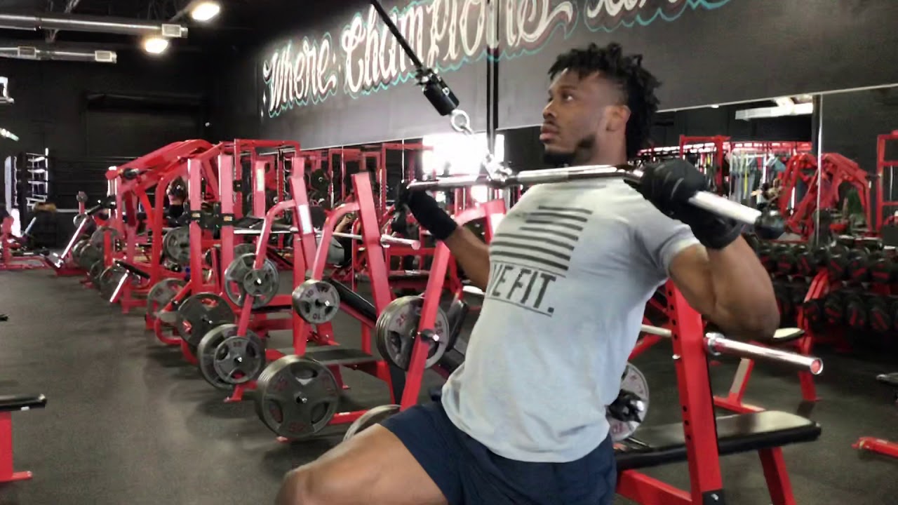 Wide Grip High Row (standing) - YouTube