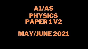 A-Level Physics 9702 - May June 2021 P12