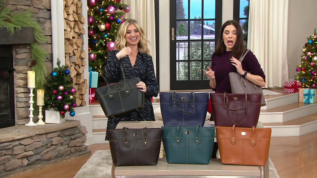 Dooney & Bourke Leather Saffiano Large Shopper on QVC 