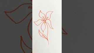 One line drawing flower #art #shortvideo #painting #shorts #onelinedrawing #flower #sketch