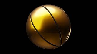 [1 hour]Gold Basket Ball on Black Background - Background/Screensaver/Wallpaper[4K][No Sound] screenshot 4