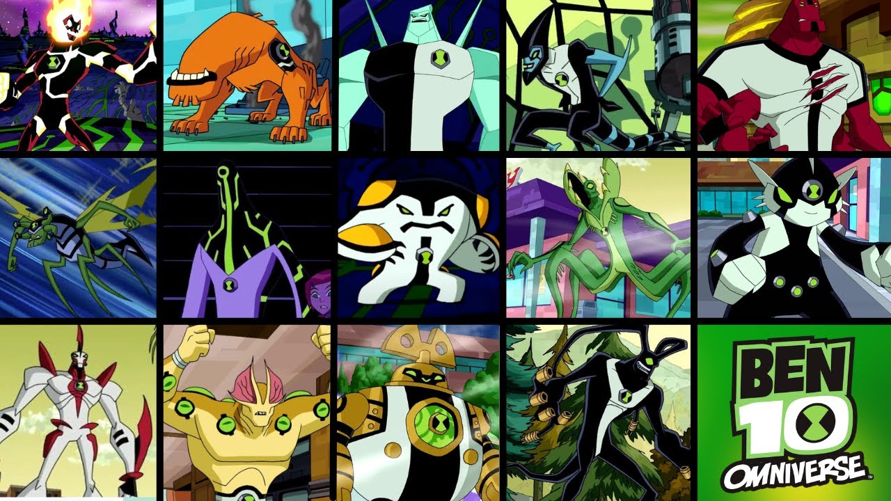 Ben 10 Omniverse - All Alien Transformations [1080p] 