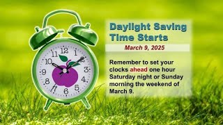Quick Reminder Daylight Savings Time Begins Sunday March 9th 2025