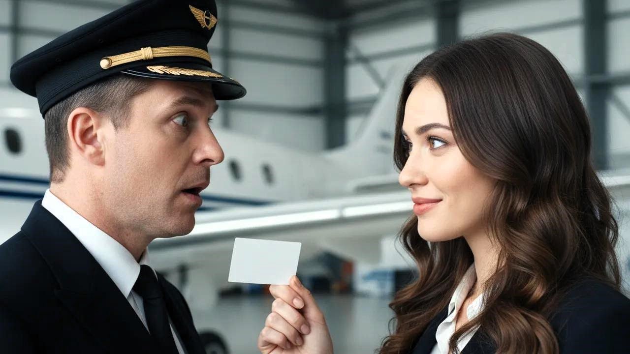 Pilot zadrwił z jej pytań o kabinę, lecz odkrył jej licencję pilota testowego