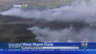 Brush Fire Prompts Closure Of Krome Avenue