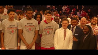 Rick Pitino and St John's Red Storm celebrate Big East championship