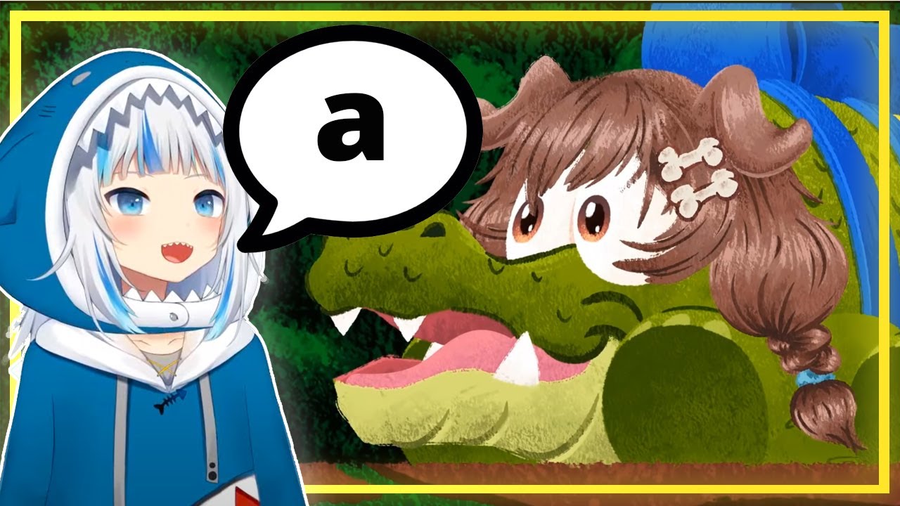 NomNomNom but it's Gawr Gura saying 'a'