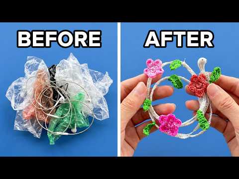 Don't Throw Away Broken Earphones! DIY Plastic Bag Hack| Zero Nylon