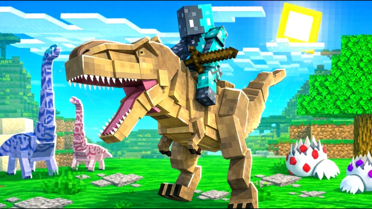 MINECRAFTDA DINOZAVRLAR BILAN YASHADIM… TIRIK QOLDIMMI?! 😱