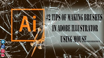 Two Tips of making Brushes in Adobe Illustrator using Mouse #Abobeillustratorcc