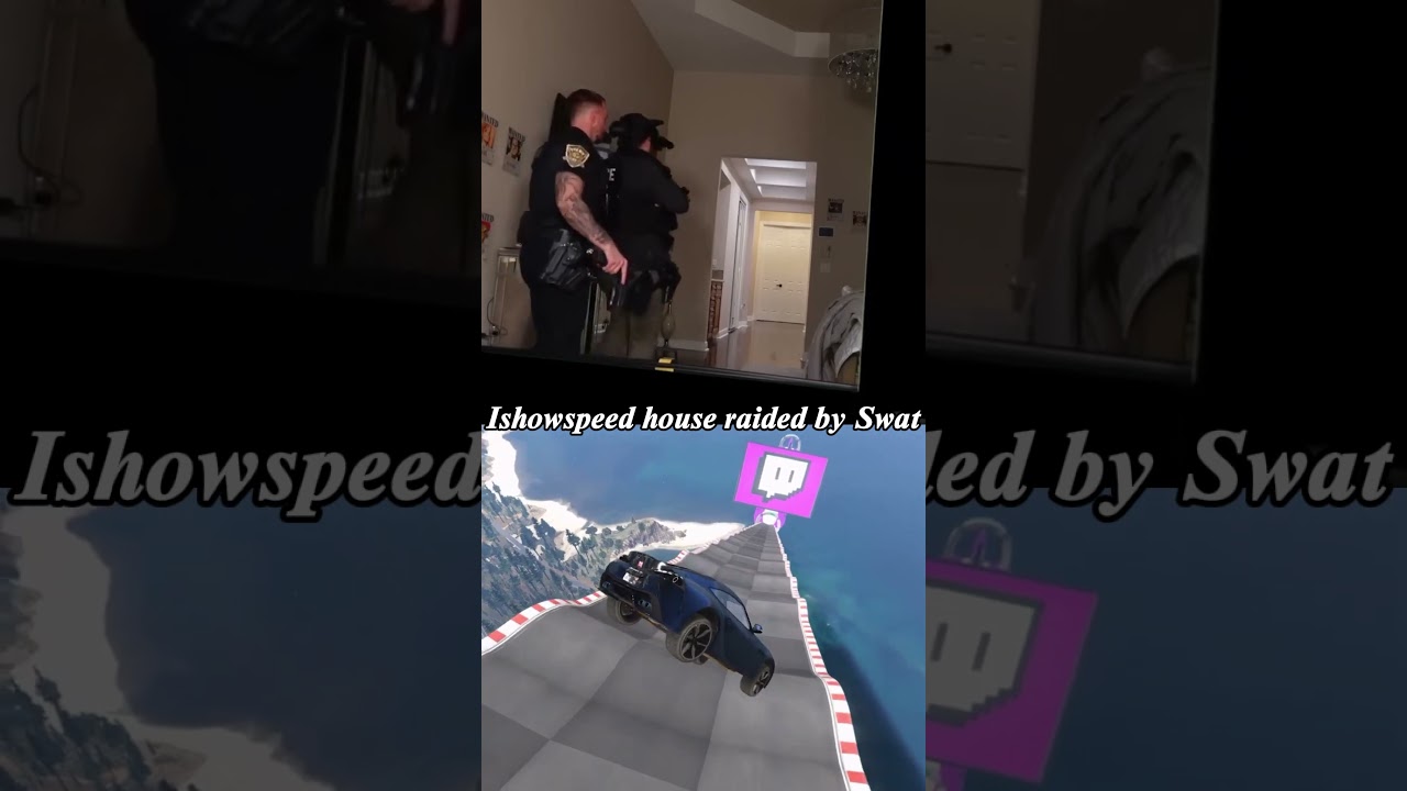 @IShowSpeed house raided again by Swat 😱 #viral #ishowspeed #shorts