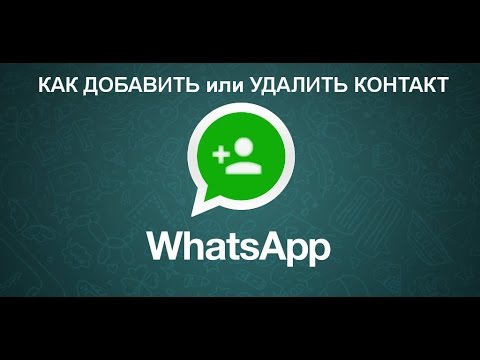 Как добавить или удалить контакты в WhatsApp